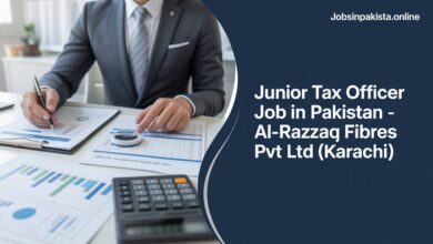 Junior Tax Officer Job in Pakistan – Al-Razzaq Fibres Pvt Ltd (Karachi)