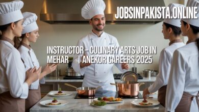 Instructor – Culinary Arts Job in Mehar Pakistan | Anekor Careers 2025