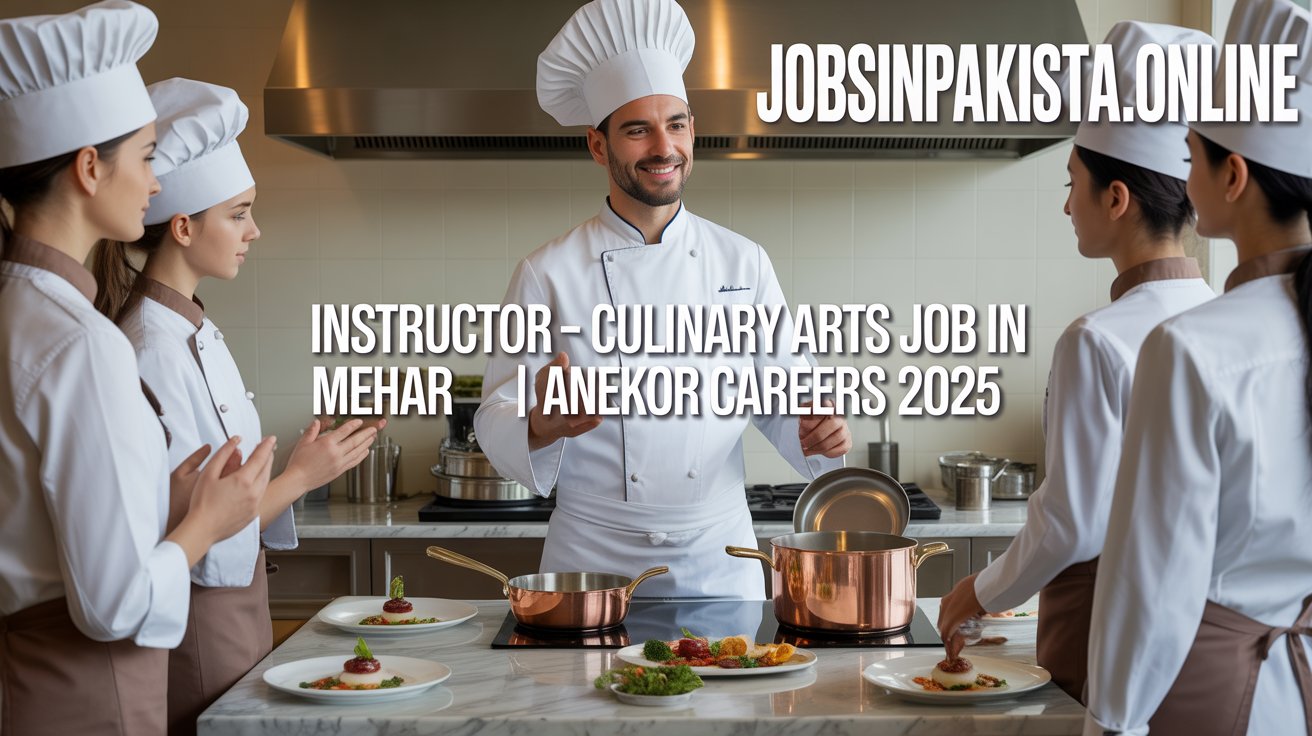 Instructor – Culinary Arts Job in Mehar Pakistan | Anekor Careers 2025