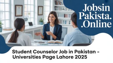 Student Counselor Job in Pakistan – Universities Page Lahore 2025